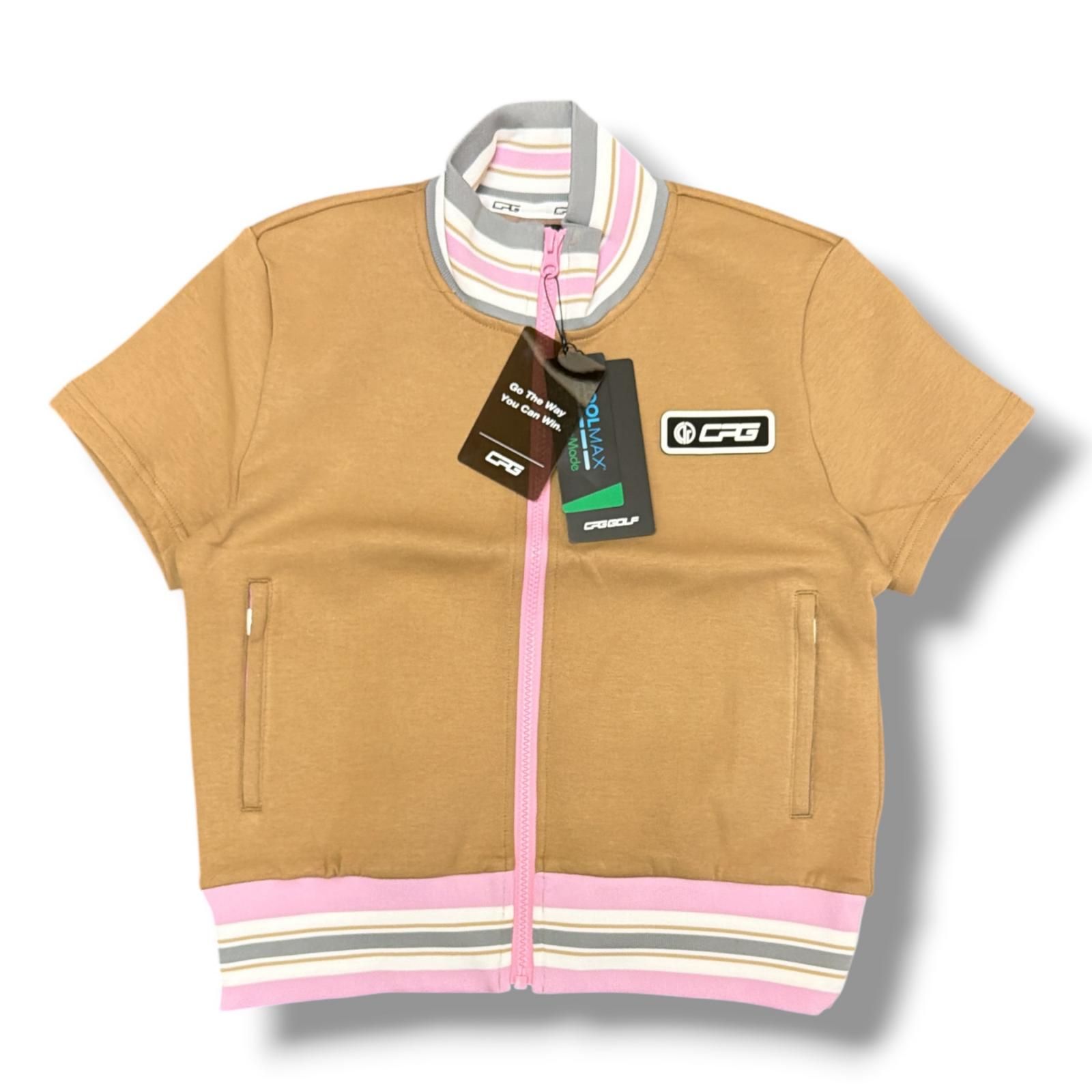 参考上代24200円 未使用 CPG GOLF 半袖ジップシャツ ゴルフウェア