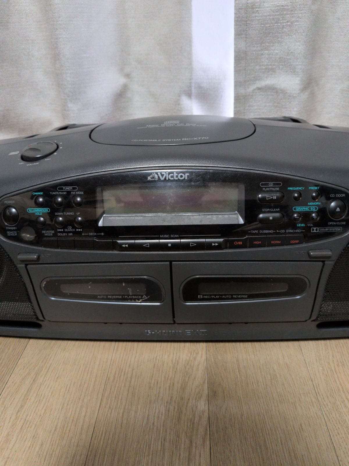レトロ】Victor (ビクター) バブルラジカセ CD PORTBLE SYSTEM RC-X770