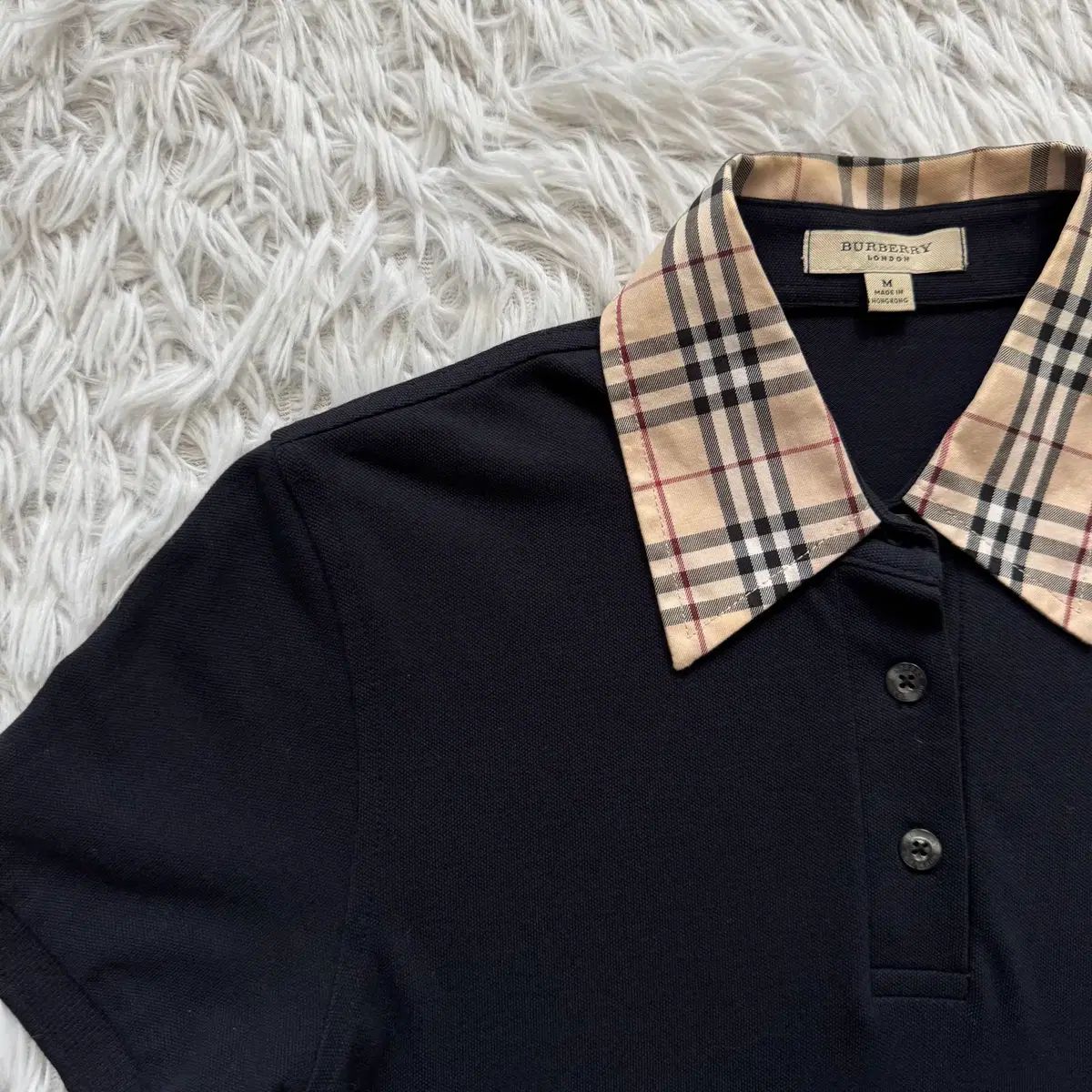 BURBERRY 日本ヴィンテージ カラーTシャツ クロップドTシャツ バーバリー ヴィンテージ半袖 M 38