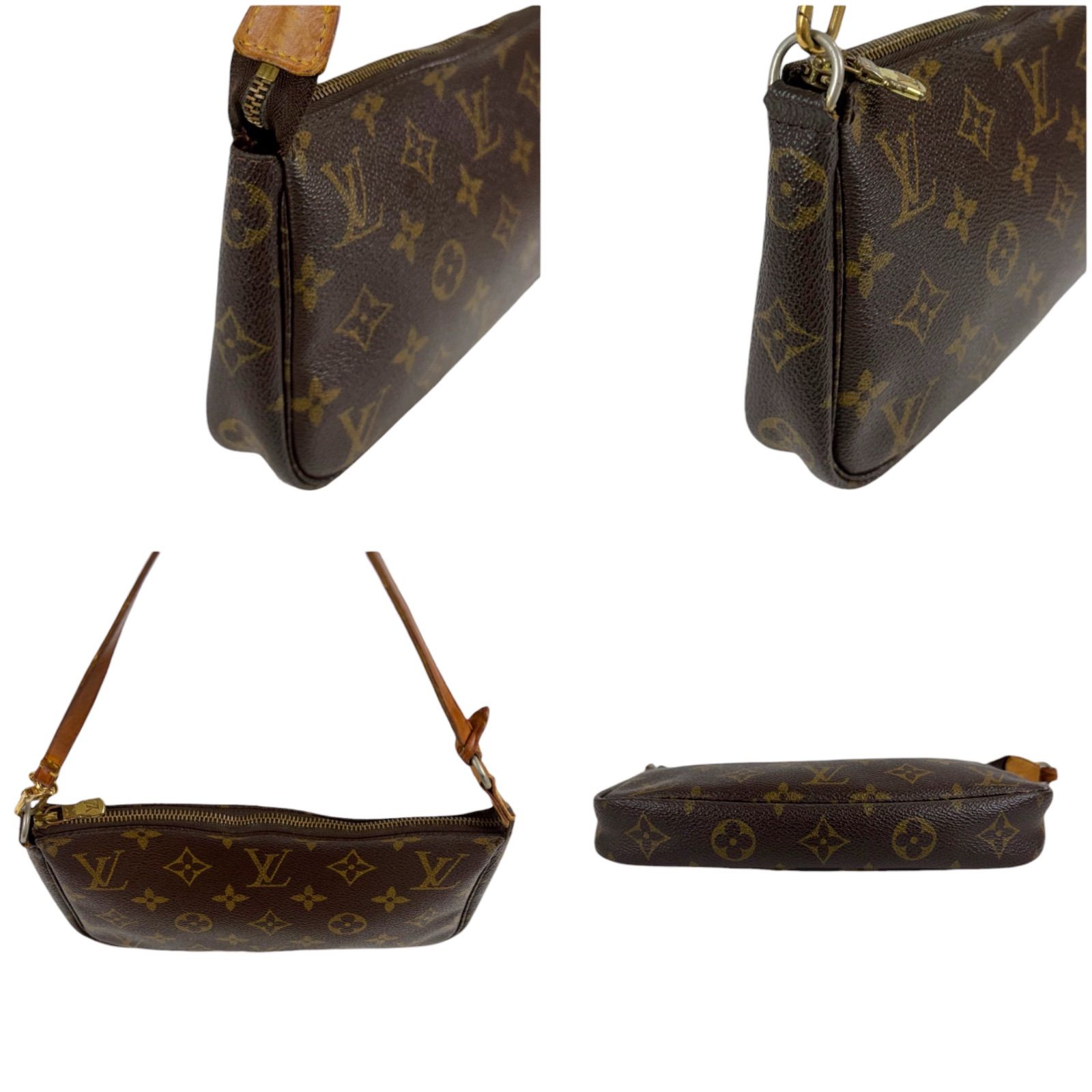 Louis Vuitton モノグラム レザーポーチ　アクセサリーほーち ルイヴィトン LOUIS VUITTON アクセソワール ポシェット モノグラム