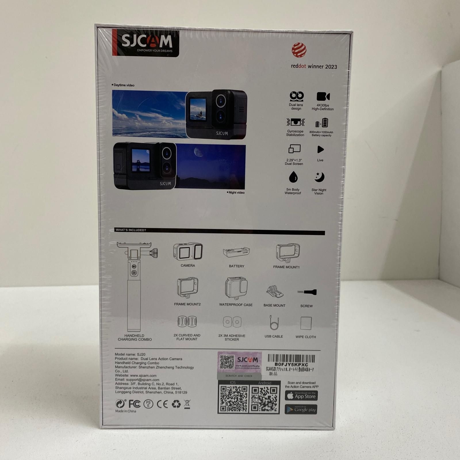 加古川店】 未開封 SJCAM SJ20 デュアルレンズアクションカメラ SJ20