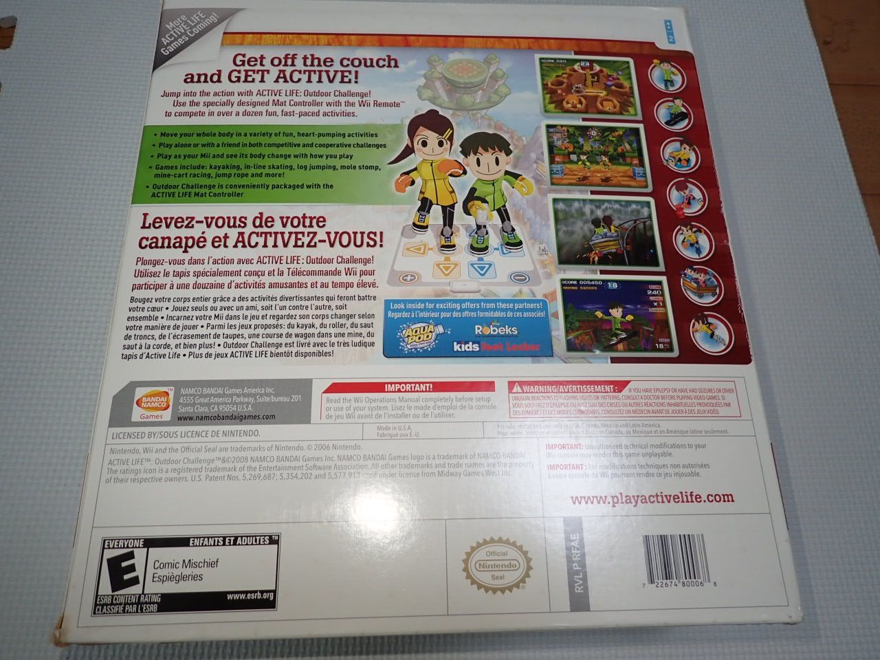 Wii☆ACTIVE LIFE Outdoor Challenge 海外版 北米版 (ソフト新品未開封