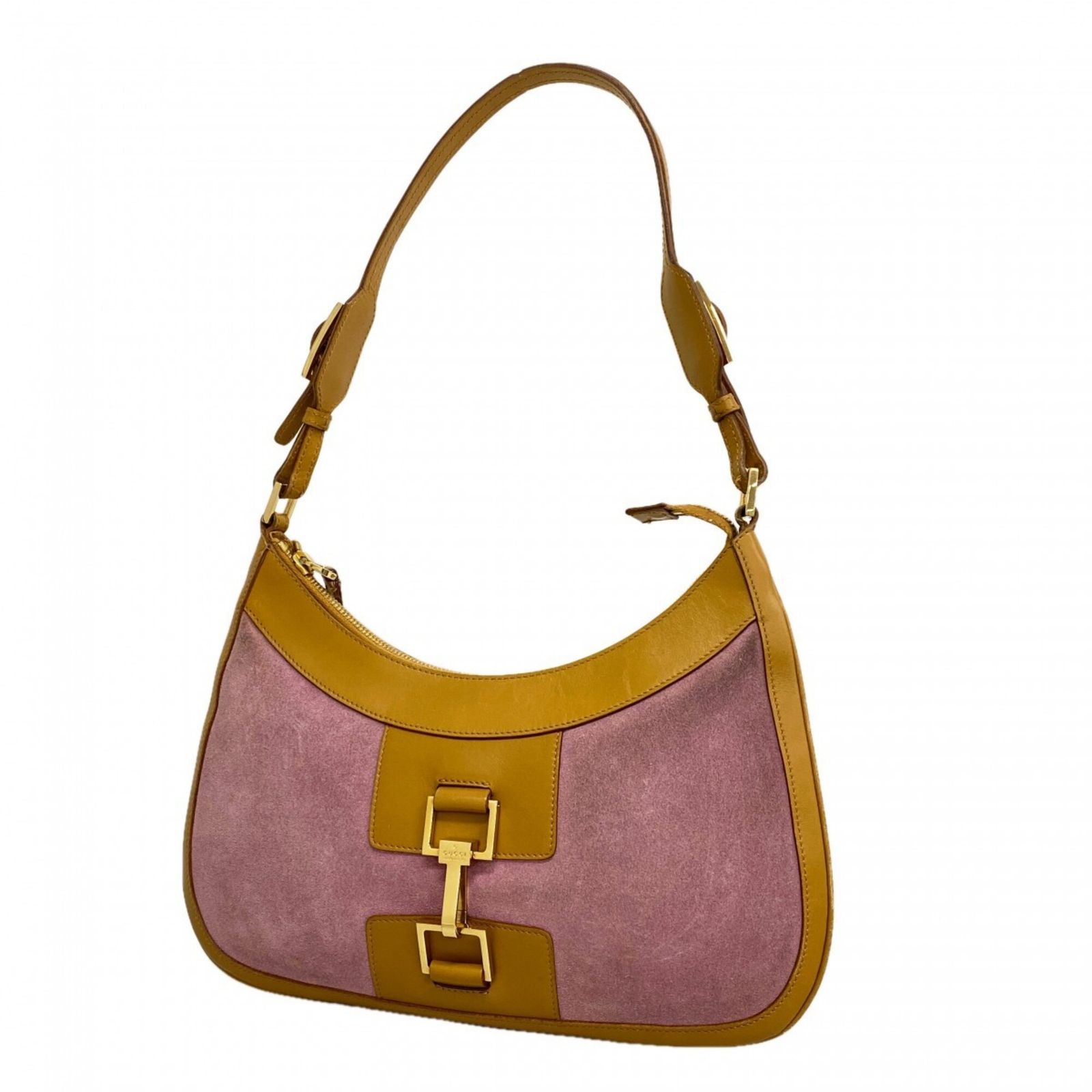 グッチ(Gucci) グッチ ショルダーバッグ 001 4128 スウェード ブラウン ピンク レディース