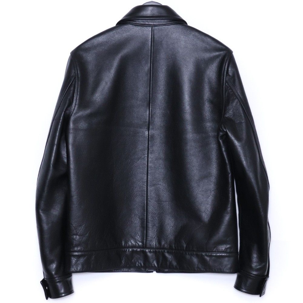 WACKO MARIA SINGLE RIDERS LEATHER JACKET Lサイズ ブラック 22FWE