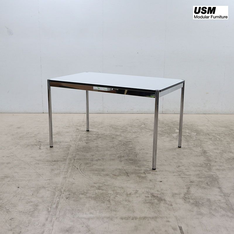 美品□USMハラー□ハラーテーブル□15万円□ホワイト/ラミネートパール