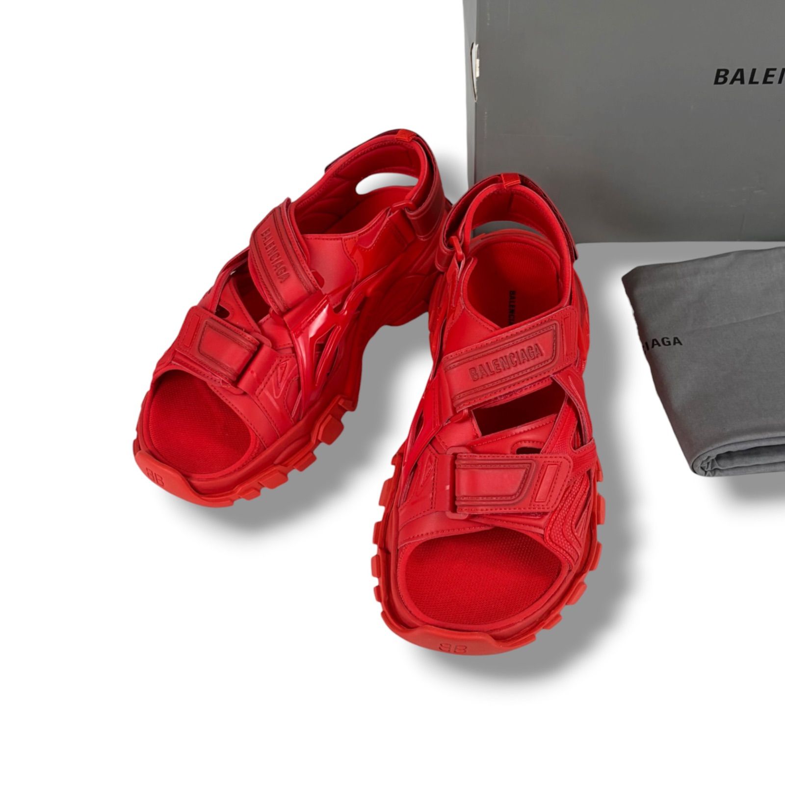 BALENCIAGA Track Sandal FULL RED 42 バレンシアガマジックテープ式