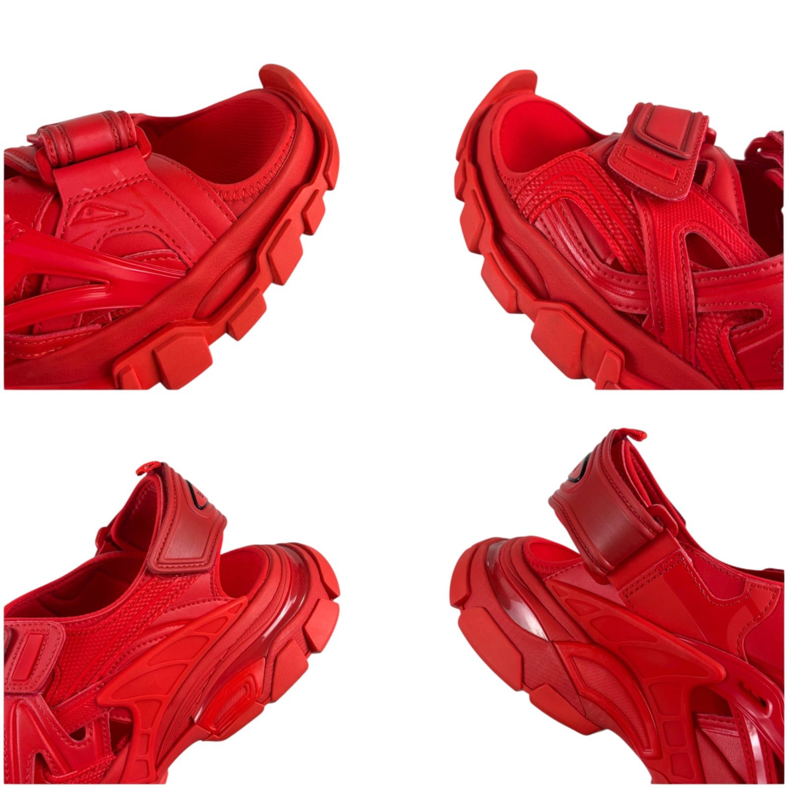 BALENCIAGA バレンシアガ トラックサンダル メンズ 42 美品 BALENCIAGA Track Sandal FULL RED 42 バレンシアガマジックテープ式