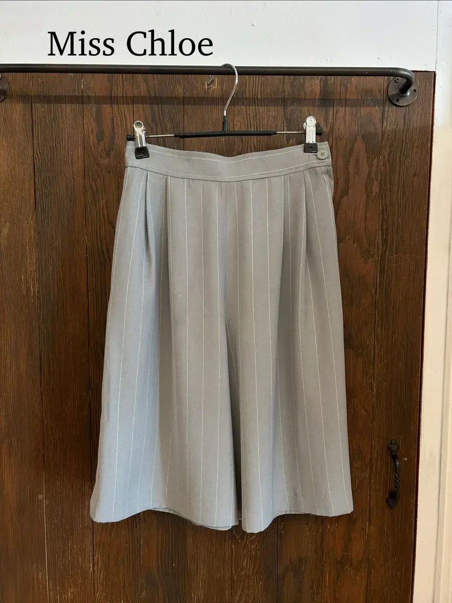 ミスChloe 正規品 グレー ストライプ キュロットパンツ