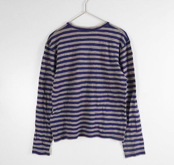 JUNYA WATANABE MAN ◇ ボーダー 長袖 Tシャツ *シワ加工ウール