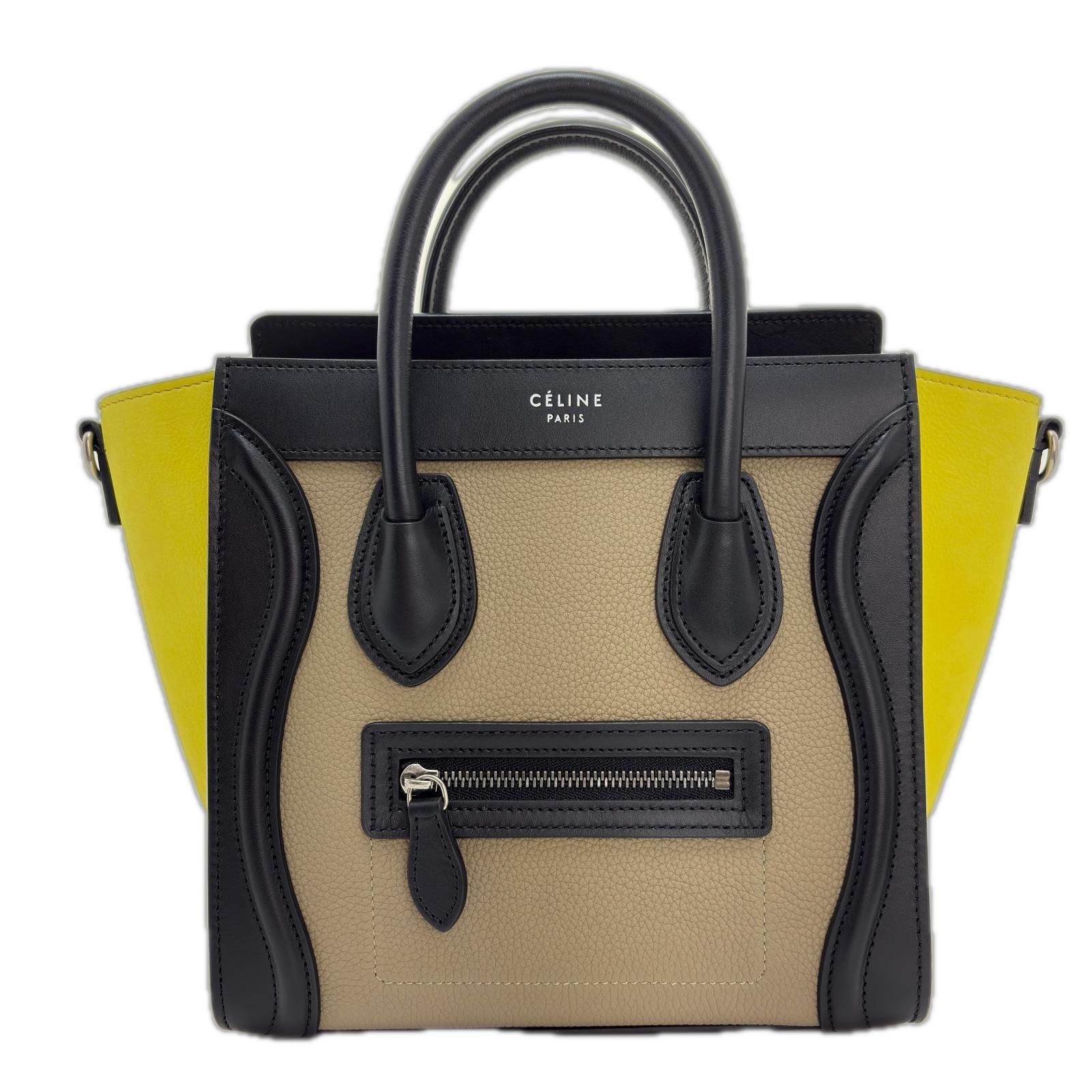 CELINE セリーヌ ラゲージ ナノショッパー ショルダーバッグ レザー マルチカラー【中古】【200】
