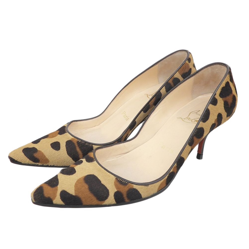 Christian Louboutin レオパード柄 パンプス　39 CHRISTIAN LOUBOUTIN クリスチャンルブタン レオパード柄 ハラコ