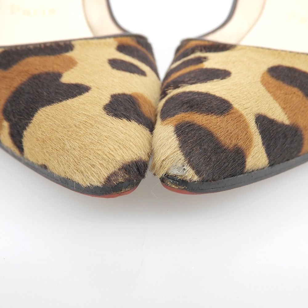CHRISTIAN LOUBOUTIN クリスチャンルブタン レオパード柄 ハラコ