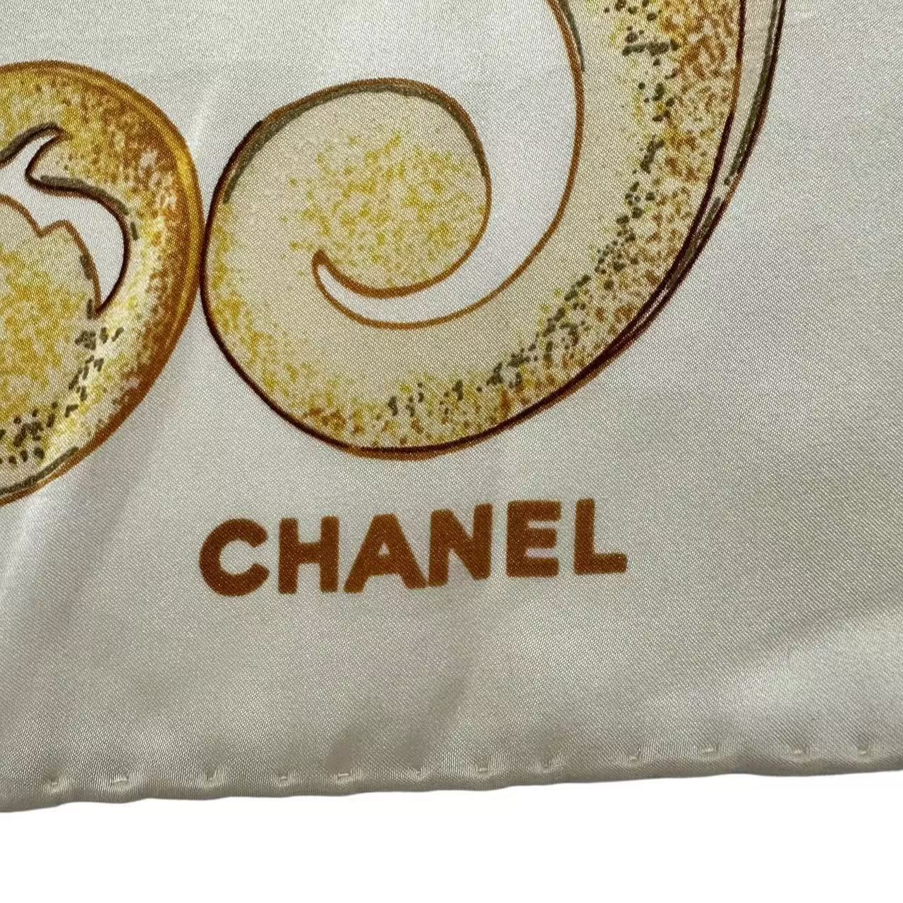 美品 CHANEL シャネル スカーフ ひまわり柄 シルク マルチカラー