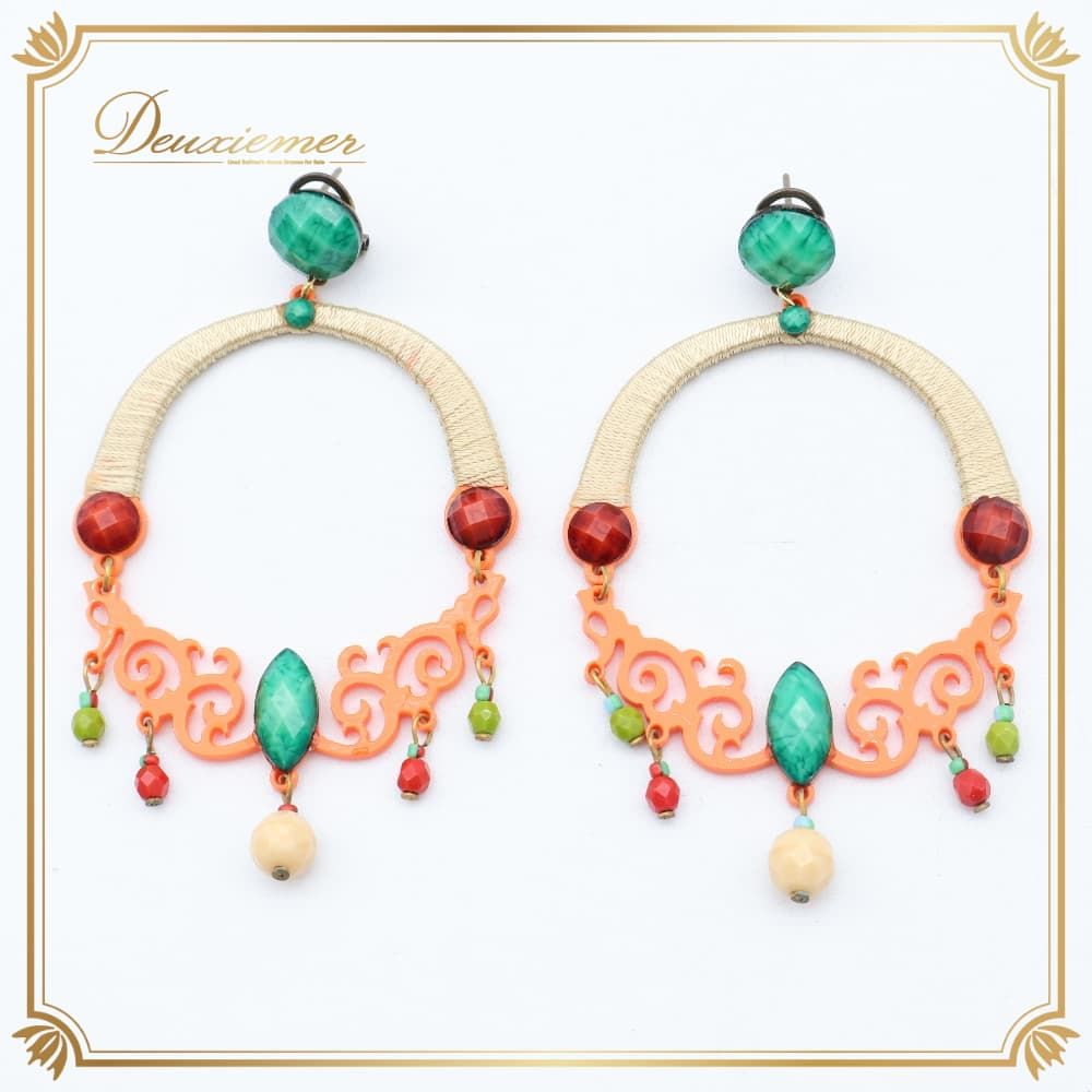 フラメンコ 衣装 SONIA JOHNES ソニアジョーンズ ピアス オレンジ系
