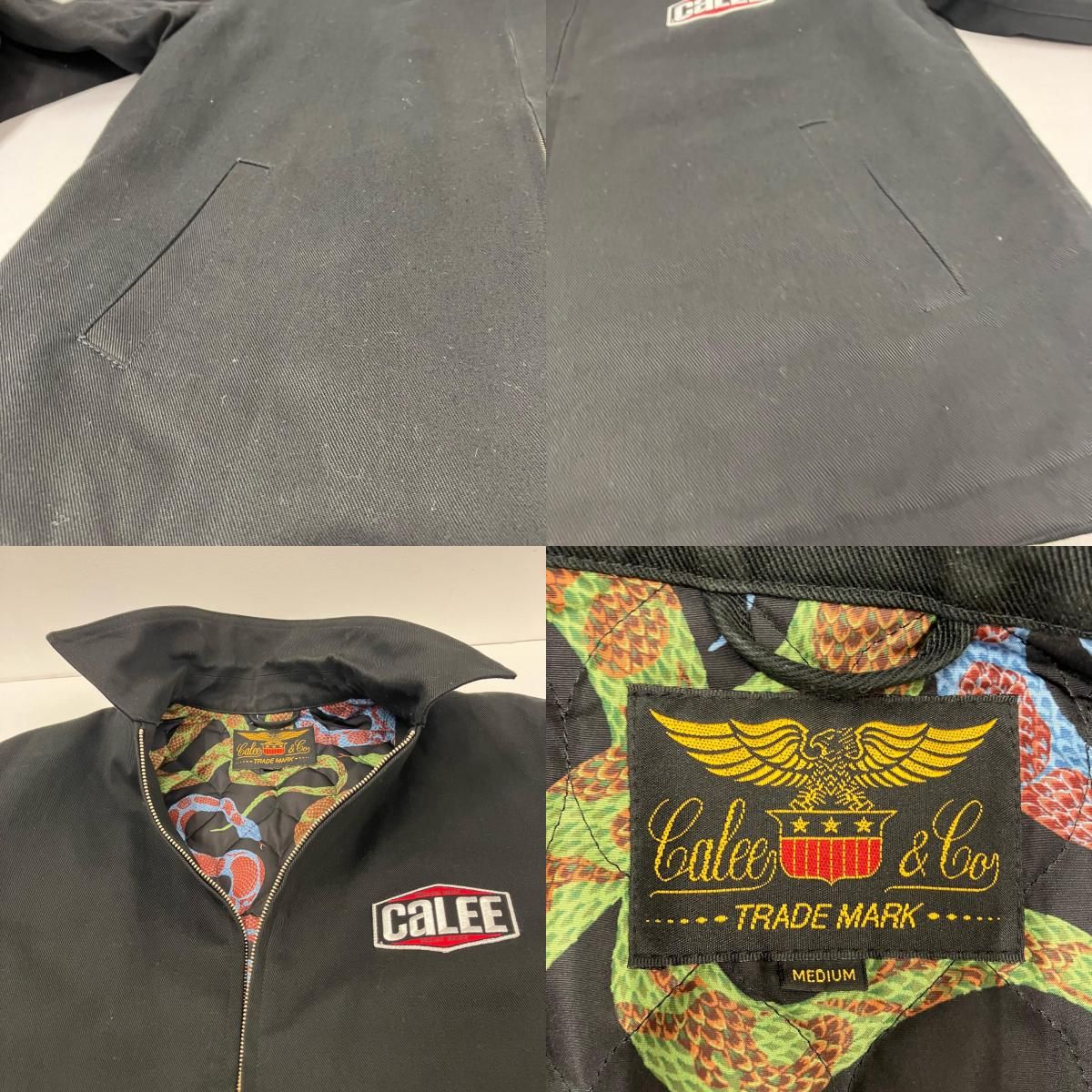 【イオン広店】 中古 CALEE | キャリー ブルゾン VINTAGE TYPE CHINO CLOTH SWING TOP ブラック サイズ：M 【96】 イオン広店】 中古 CALEE | キャリー ブルゾン VINTAGE TYPE CHINO