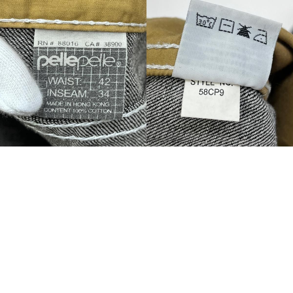 加古川店】 中古 デニムパンツ 刺? ブラック サイズ：42 【107
