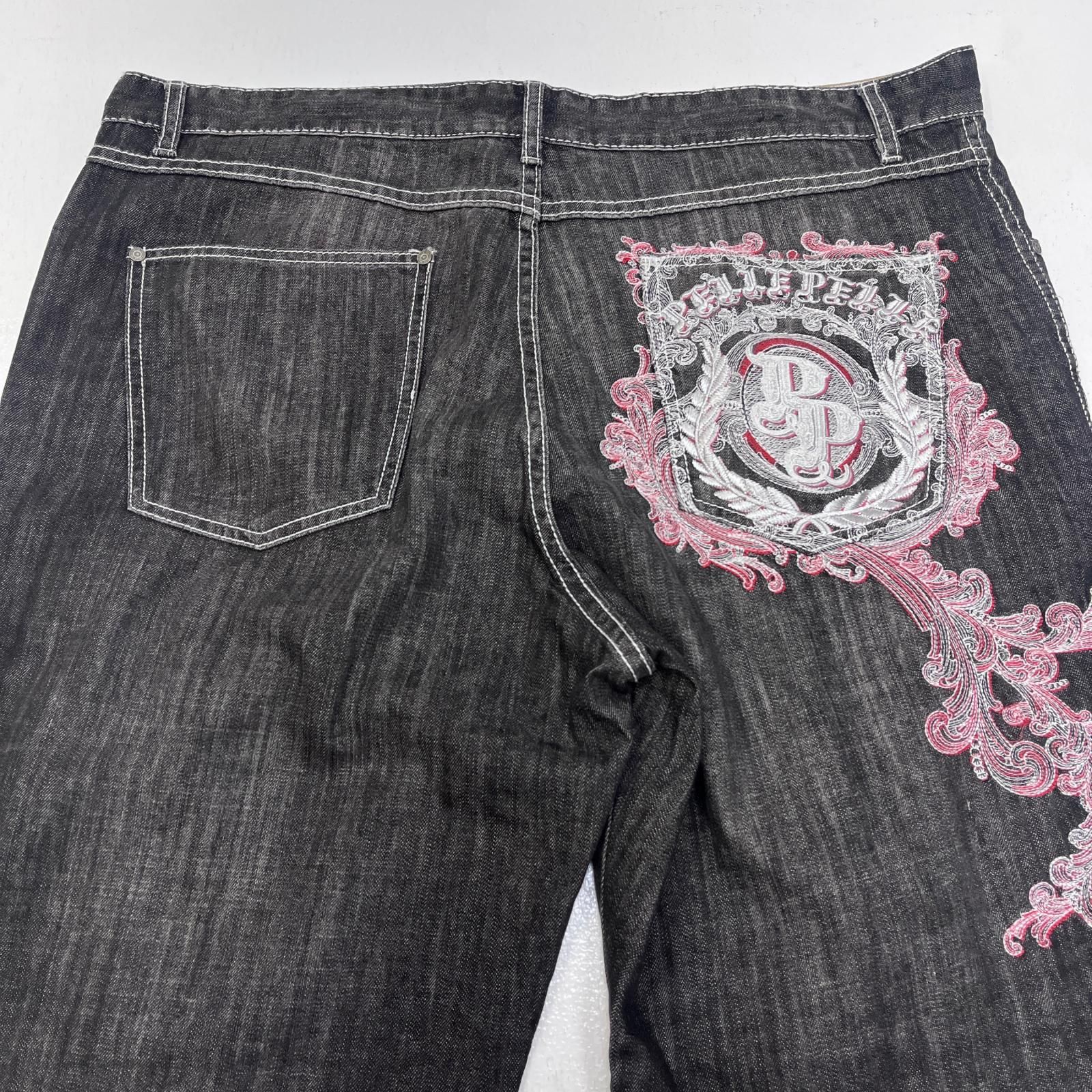 【加古川店】 中古 デニムパンツ 刺? ブラック サイズ：42 【107】 加古川店】 中古 デニムパンツ 刺? ブラック サイズ：42 【107