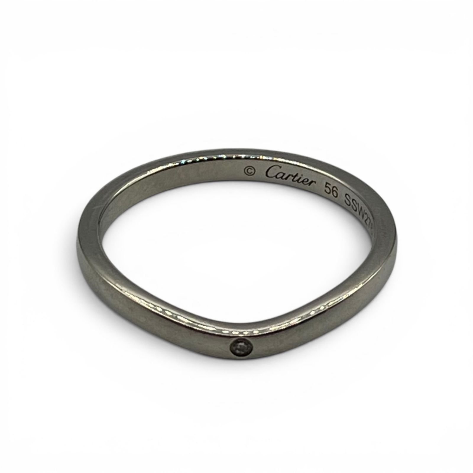 カルティエ リング ダイヤ 3P バレリーナ 55号 Pt950 sk/7.21/70】Cartier カルティエ バレリーナ 3Pダイヤ リング Pt950 56