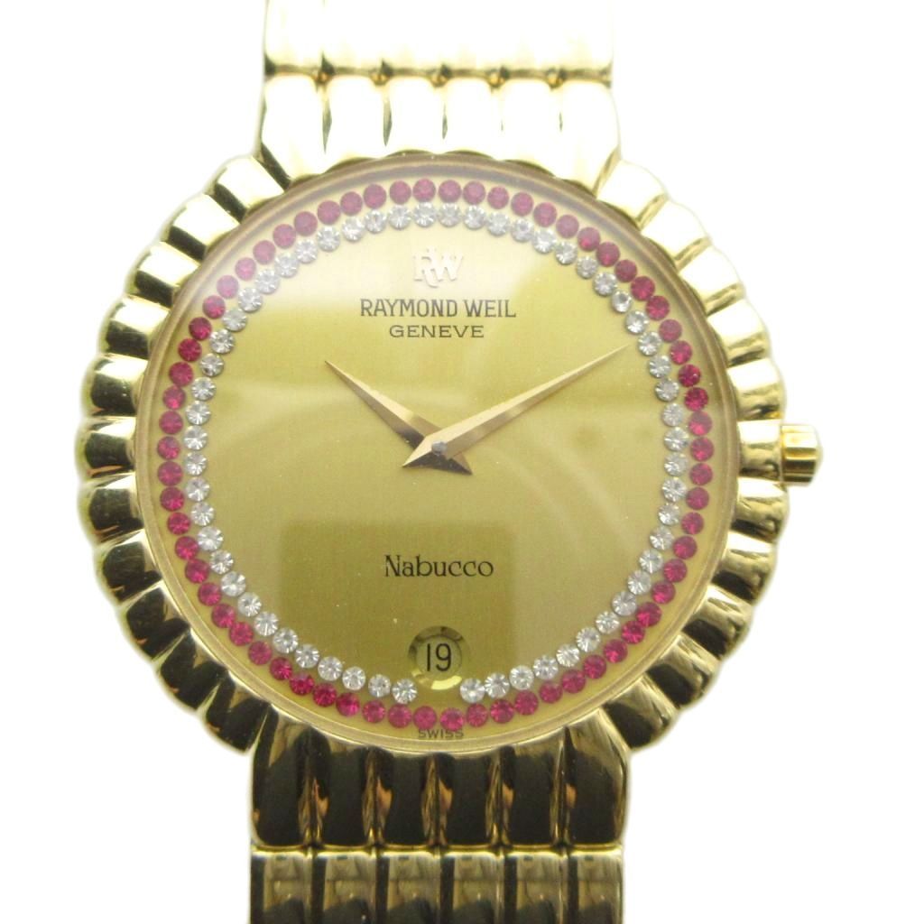 レイモンドウェイル RAYMOND WEIL 4805 Nabucco ナブッコ 腕時計 クォーツ ウォッチ カレンダー付き デイト 18KGP ゴールドカラー 金色 ■GY18 /MQ