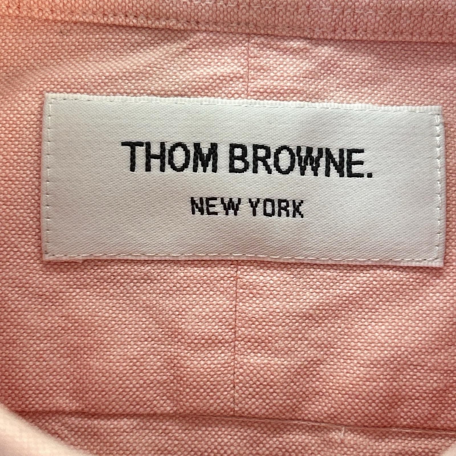 THOM BROWNE トムブラウン ピンク トリコロール BDシャツ 0 - メルカリ