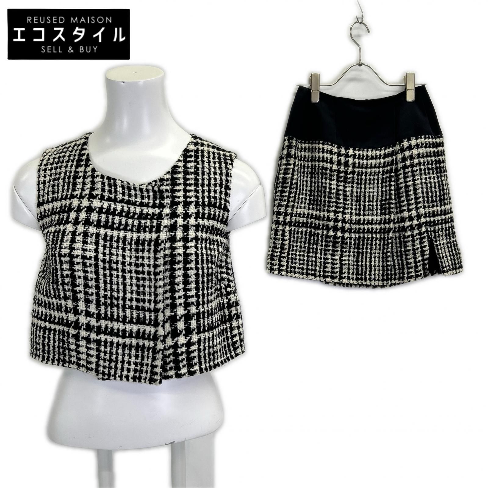 Christian Dior　クリスチャンディオール　3A21105A1131/3A21327D1131 ガリアーノ期 ツイードセットアップ　36