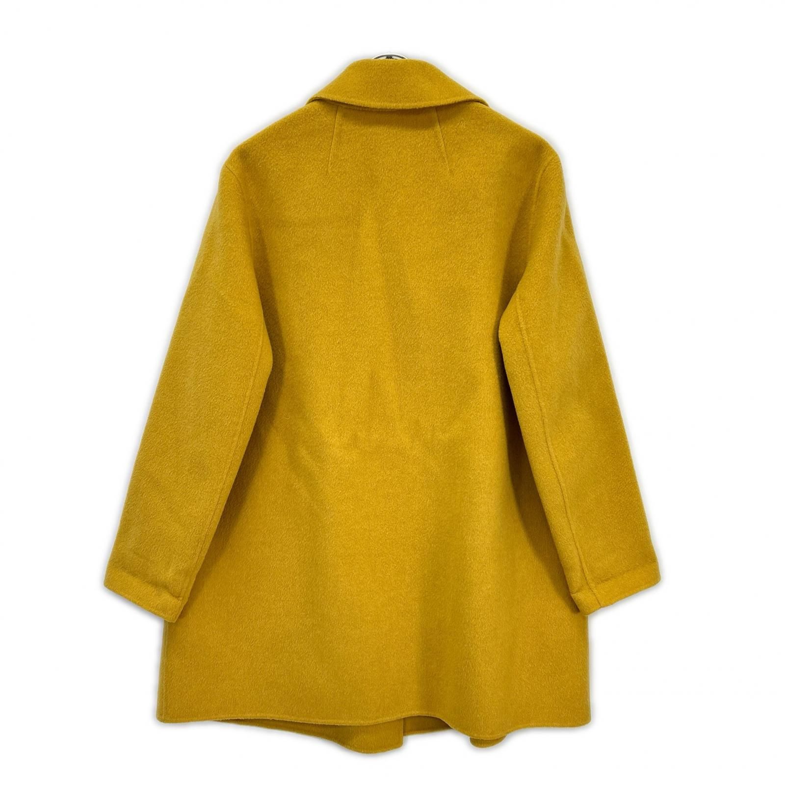 美品Theoryセオリーカシミヤ混Aラインコート NEW DIVIDE Sサイズ Theory セオリー 01-9309603 イエロー NEW DIVIDE LUXE OVERLAY DF