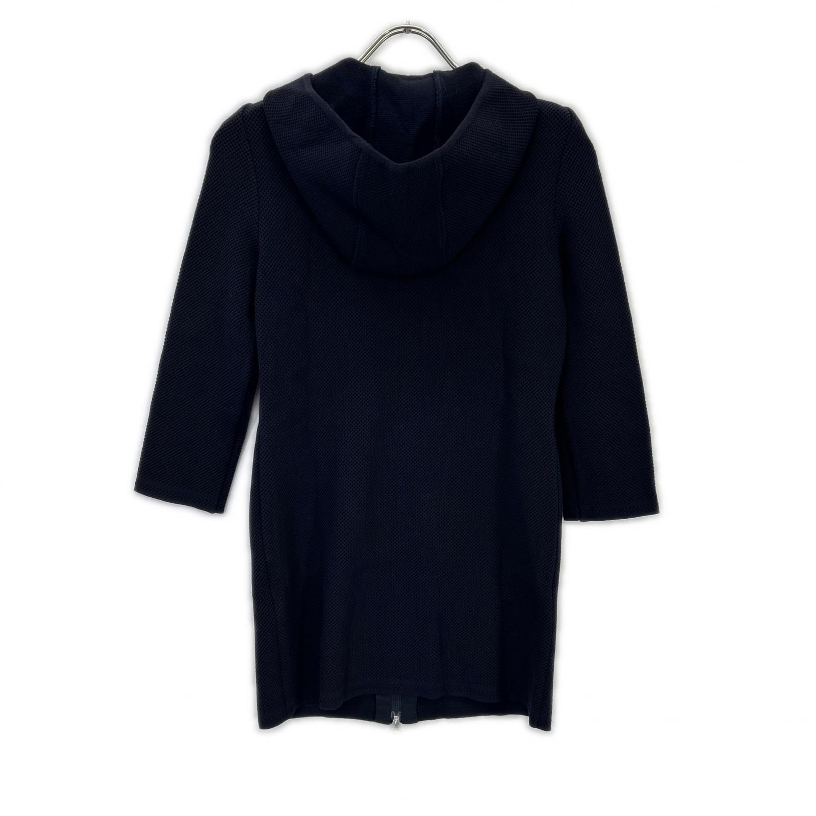 ♡極美品♡ FOXEY 40 ジャージ パーカー ネイビー 濃紺 FOXEY フォクシー ネイビー ニットピケクルーザーパーカー 40 - メルカリ