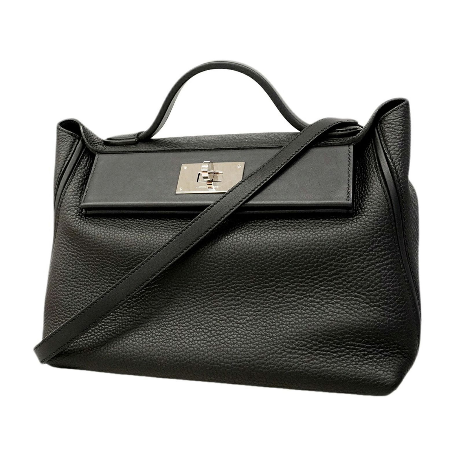 エルメス(Hermes) エルメス ハンドバッグ ヴァンチャトル29 トゴ スイフト ブラック U刻印 2wayバッグレディース