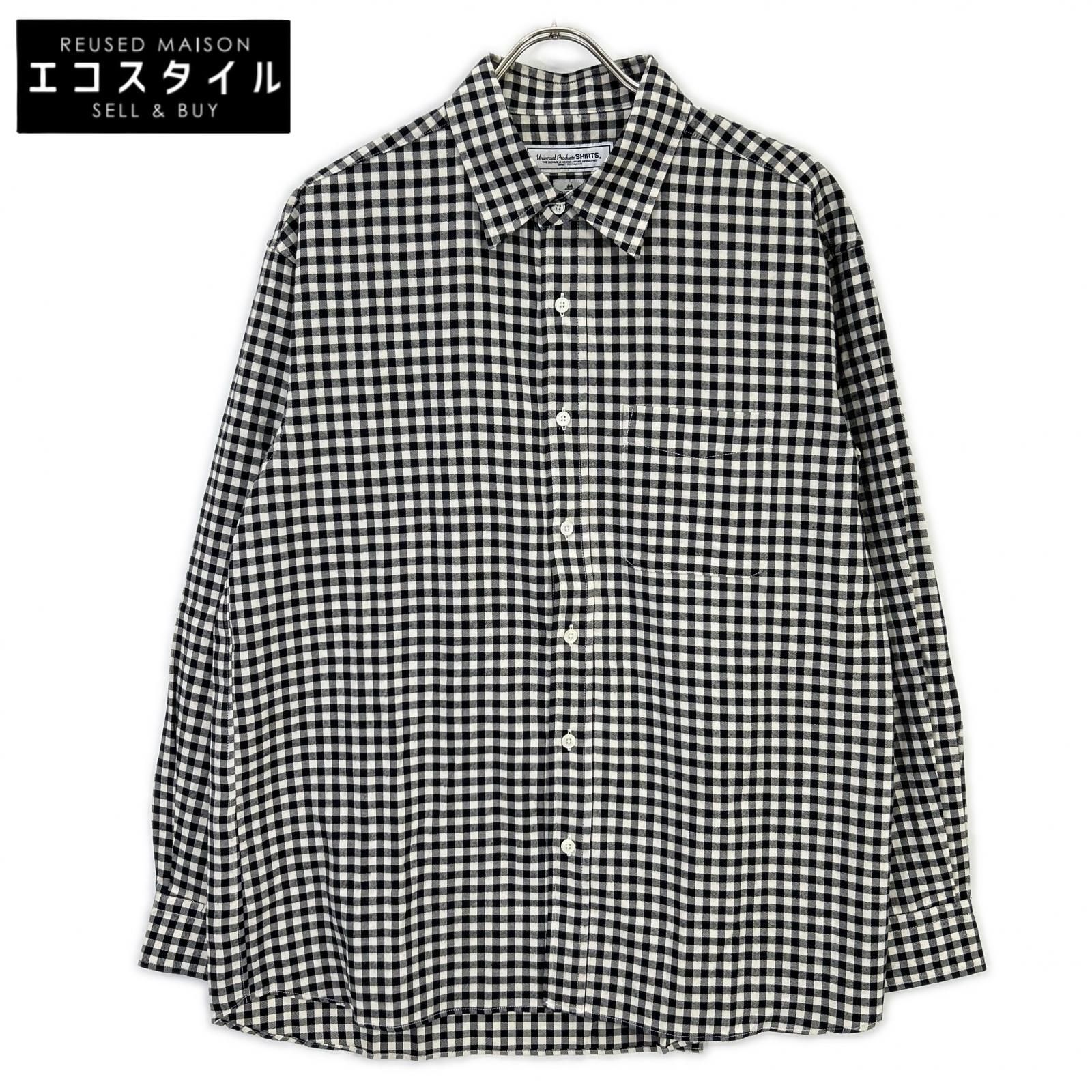 UNIVERSAL PRODUCTS　ユニバーサルプロダクツ　ブラック×ホワイト トーマスメイソン ブロックチェックネル レギュラーシャツ　1 10,319円