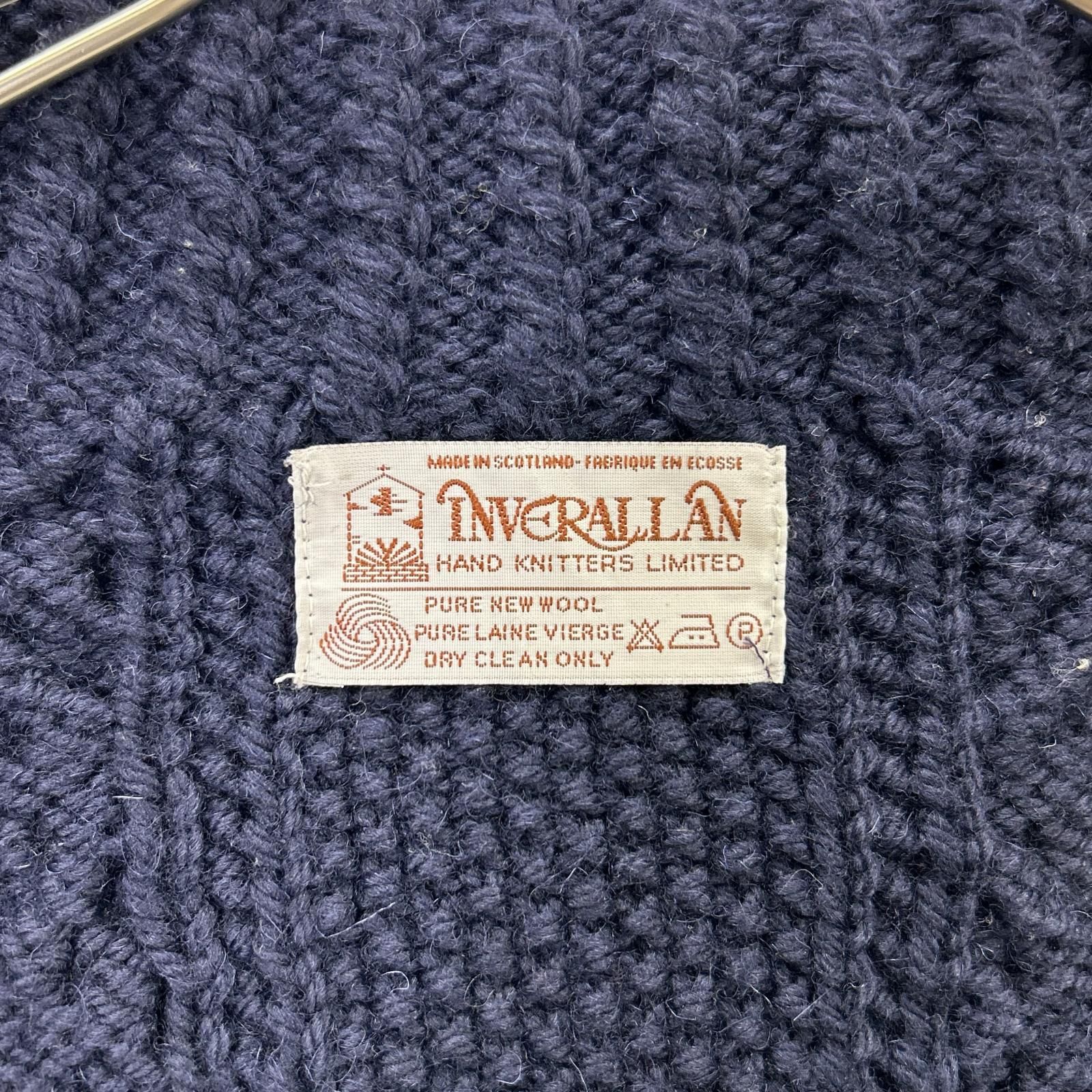 Inverallan インバーアラン 90'sタグ ネイビー 3Aランバーカーディガン