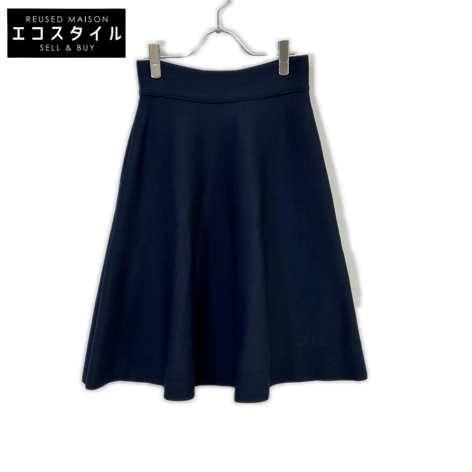 FOXEY BOUTIQUE フォクシーブティック 41364 ネイビー Knit Skirt 40