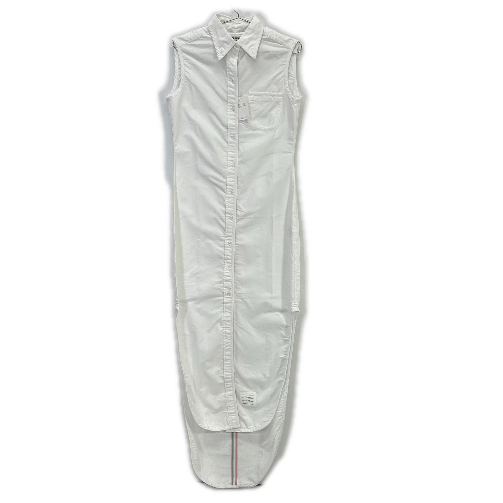 THOM BROWNE トムブラウン ホワイト オックスフォード ノースリーブ