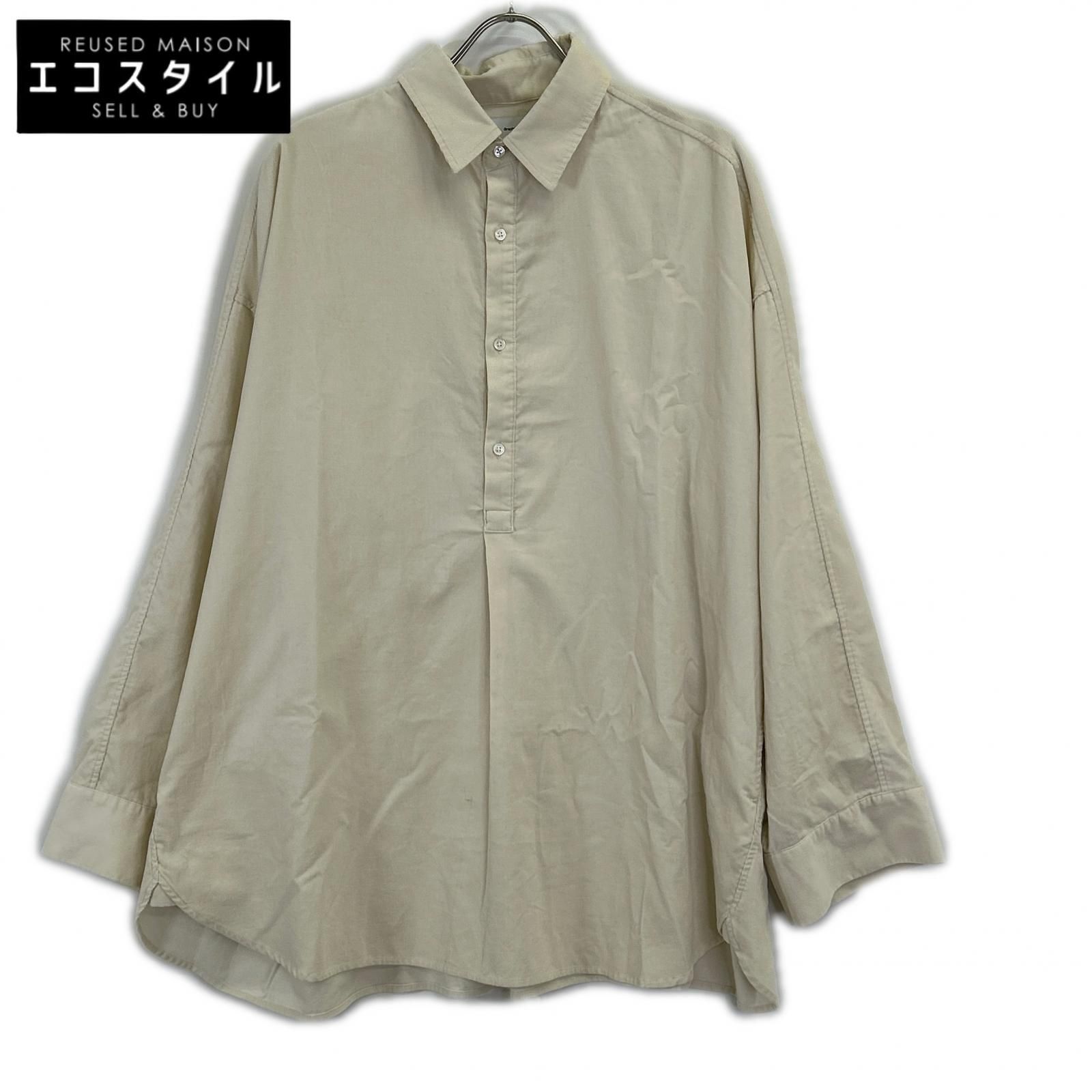 Graphpaper　グラフペーパー　アイボリー Suvin Corduroy Regular Sleeve S　F