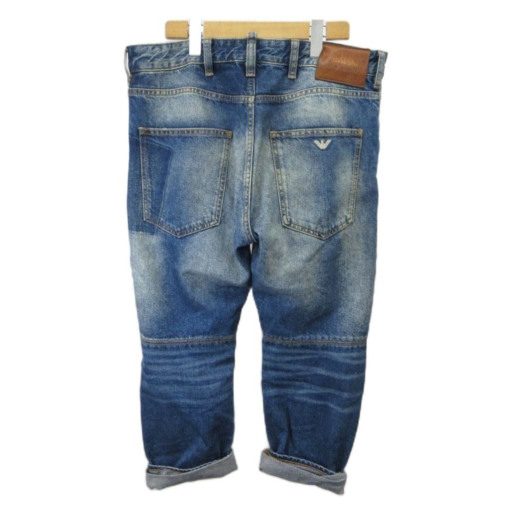 新品♦︎アルマーニ ARMANI J75 デニムパンツ イーグル インディゴ 限定 アルマーニ ジーンズ ARMANI JEANS デニムパンツ ジーンズ 七分丈 31