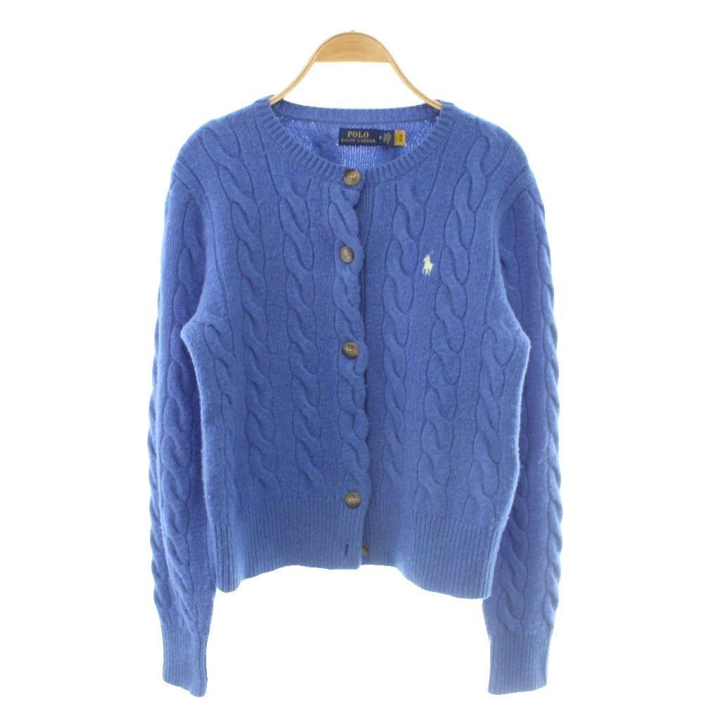 ポロ ラルフローレン POLO RALPH LAUREN ニットカーディガン セーター ポニー刺繍 ウール カシミヤ M 青 ブルー /SS ■OS ■GY18 10,286円