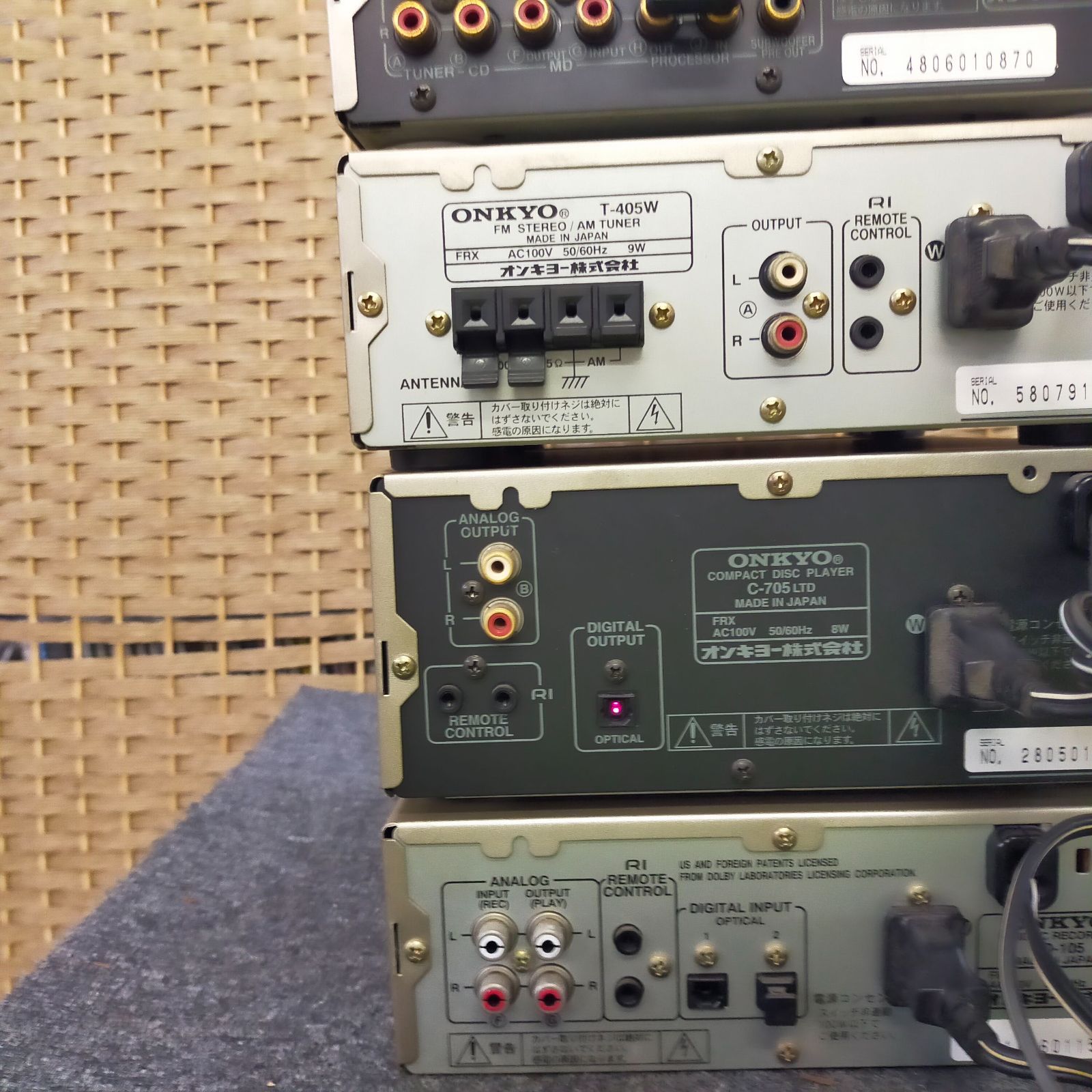 ONKYO INTEC205 Limited A-909LTD C-705LTD MD-105 T-405W コンポ