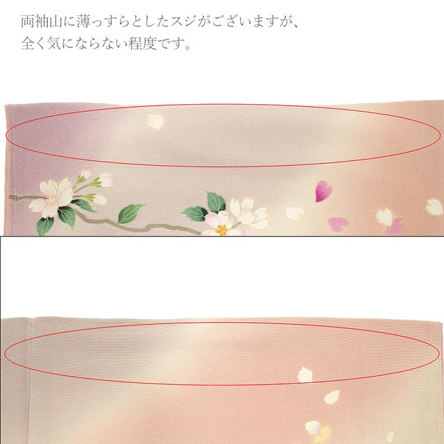 新古品】 訪問着 手描き友禅 正絹 袷 金彩加工 ピンクベージュ