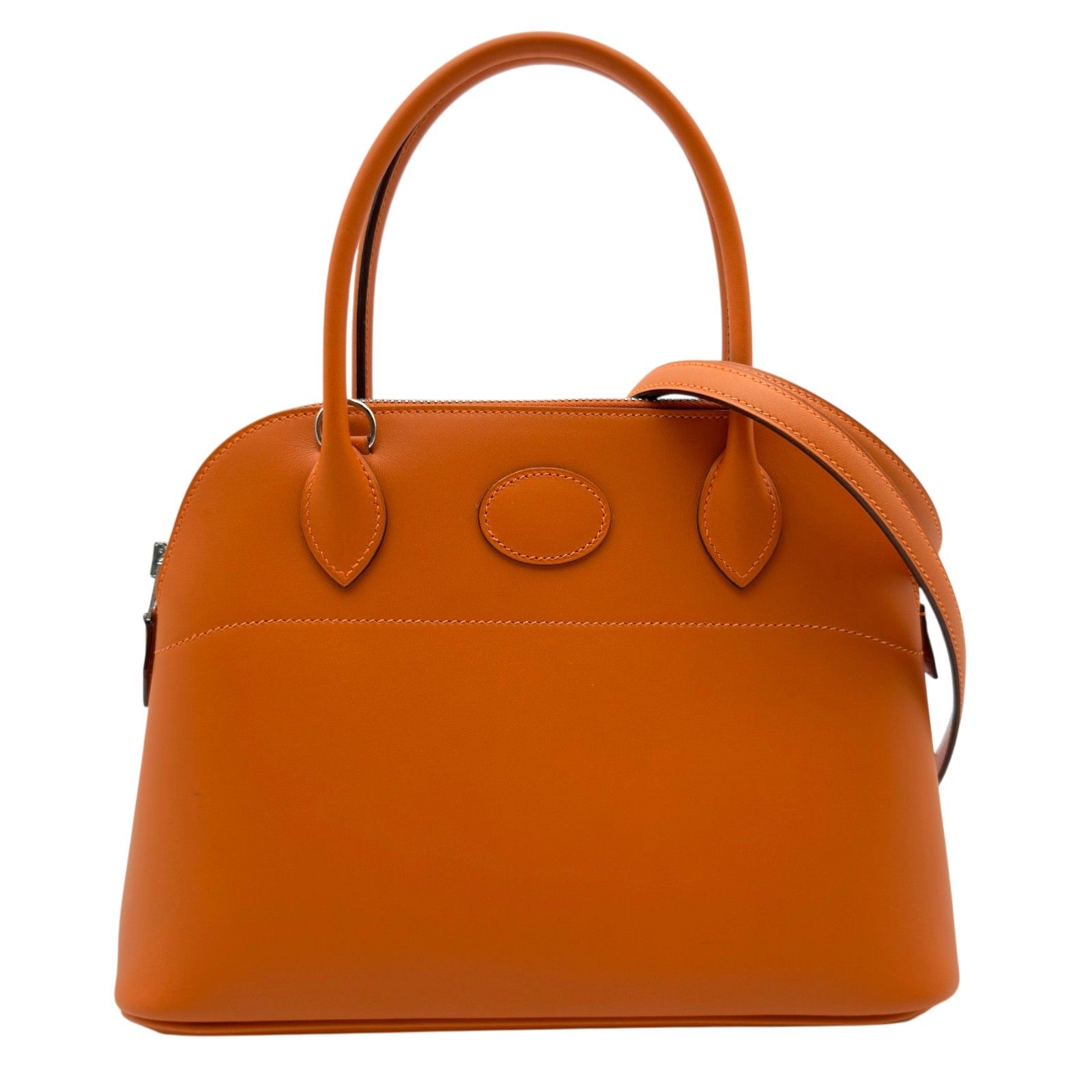 エルメス HERMES ボリード27 オレンジ シルバー金具 シャモニー レディース ショルダーバッグ