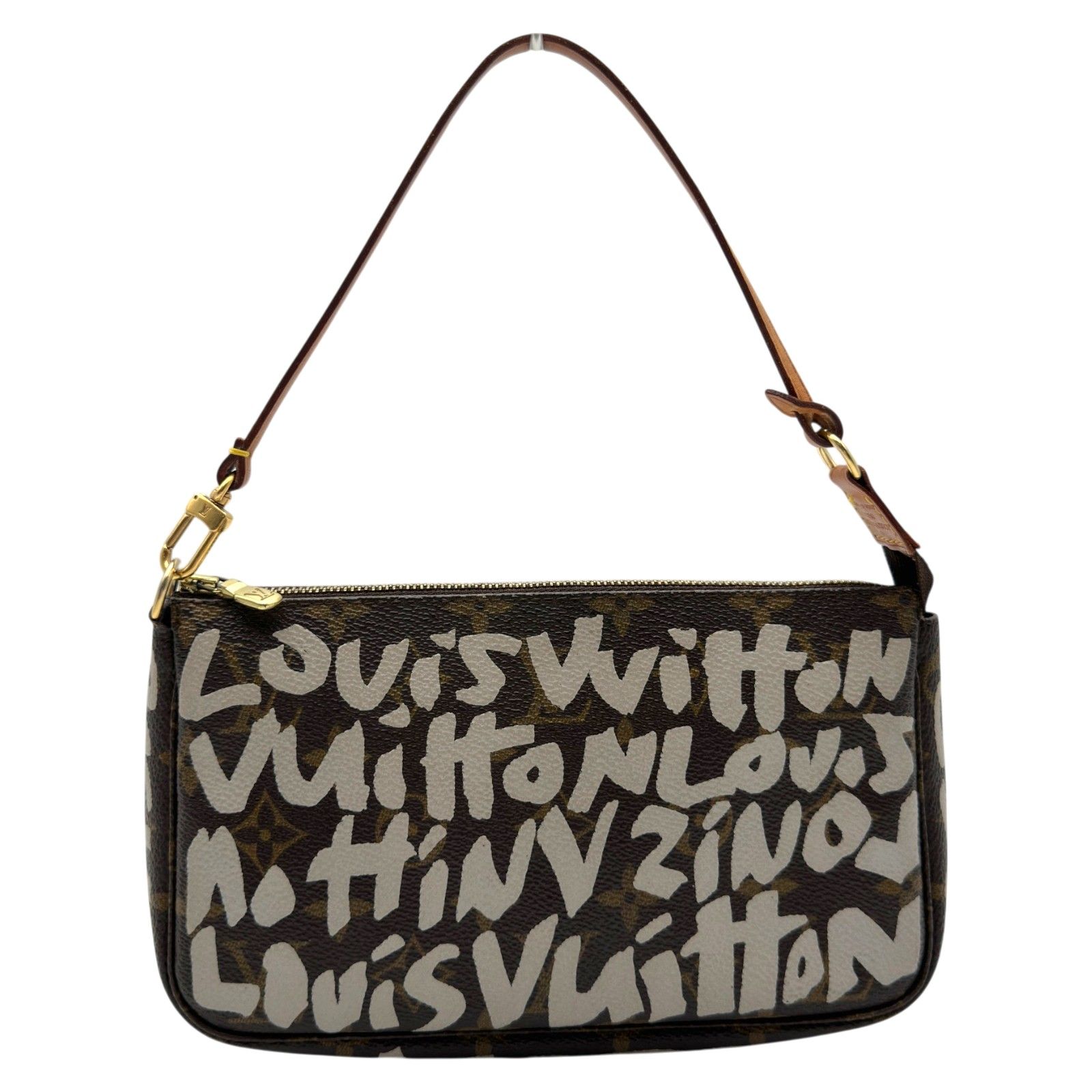 ルイ・ヴィトン LOUIS VUITTON ポシェット・アクセソワール グラフィティ M92192 ブラウン/グレー モノグラムキャンバス/レザー レディース ハンドバッグ