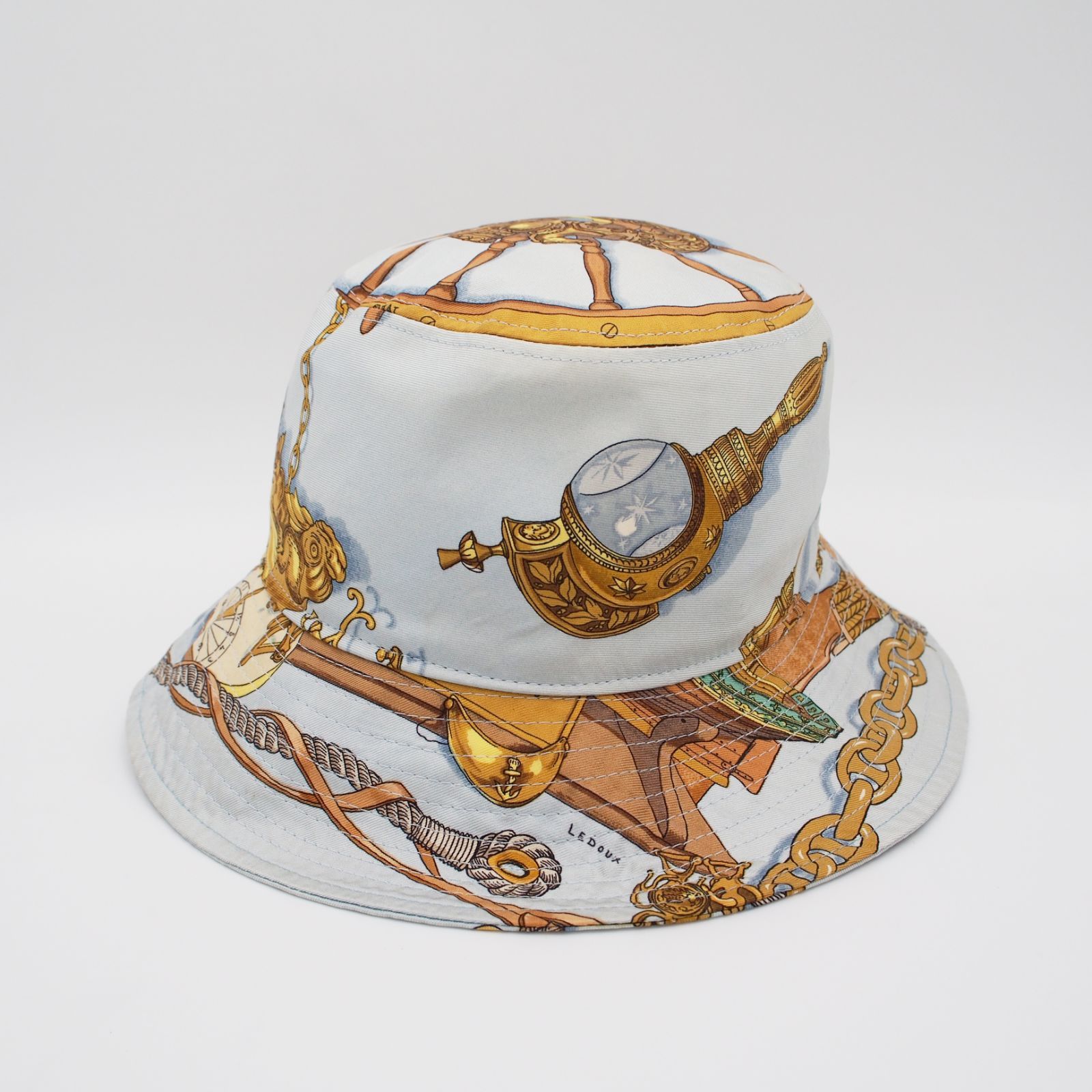 HERMÈS エルメス シルク バケットハット Musée Philippe Ledoux 58