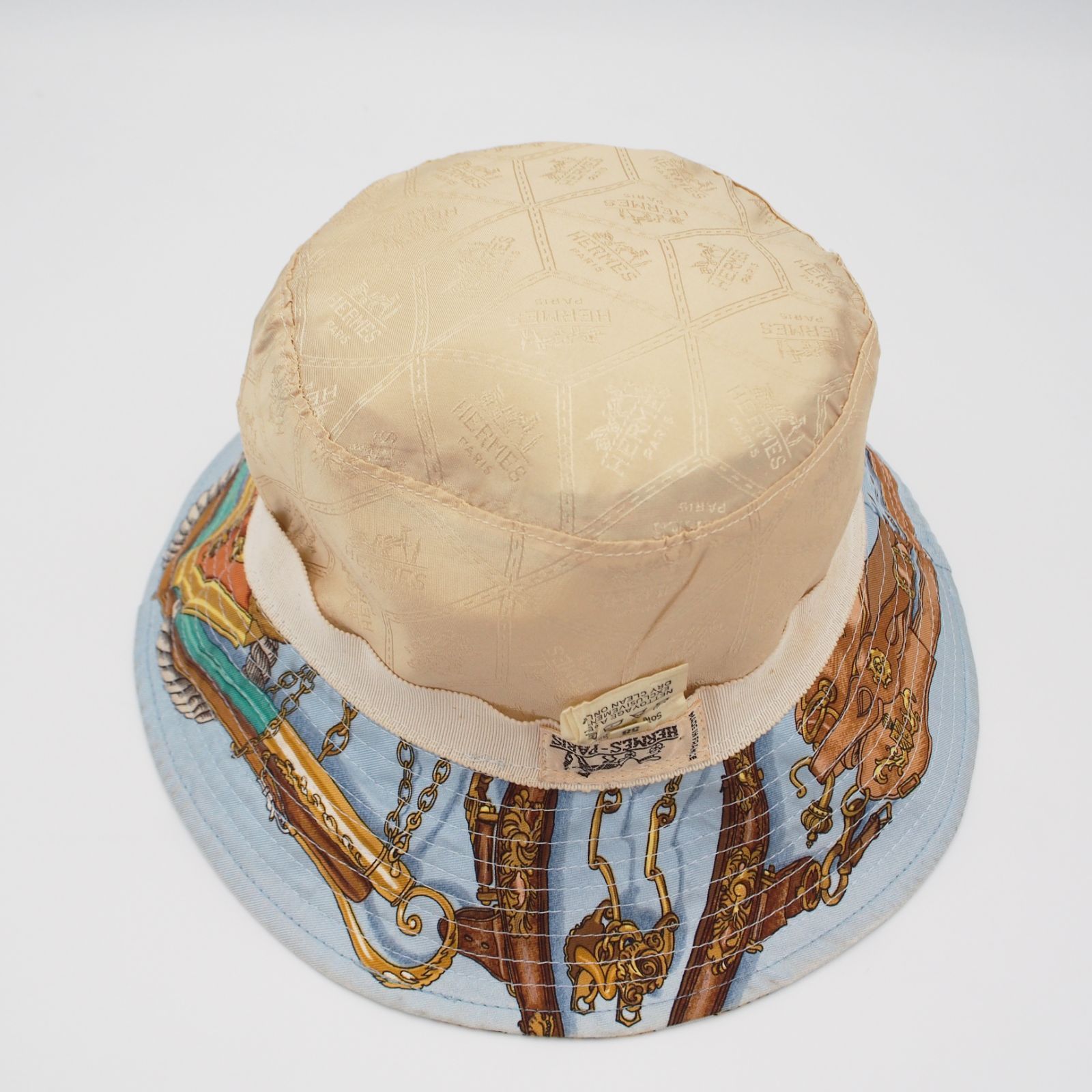 HERMÈS エルメス シルク バケットハット Musée Philippe Ledoux 58