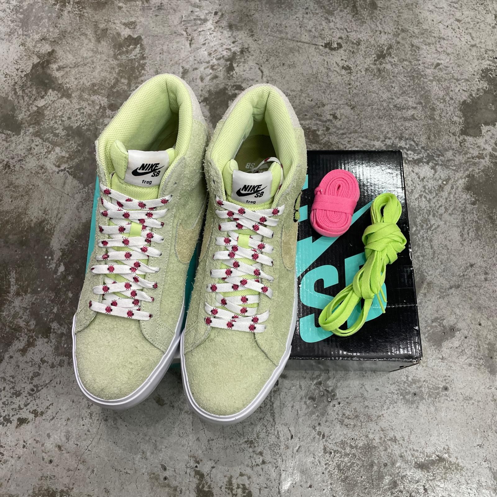 NIKE SB  × FROG SKATEBOARDS Zoom Blazer Mid ズームブレザー スニーカー ナイキエスビー  × フロッグスケートボード AH6158-300 グリーン 28 28cm （19955M） NIKE SB × FROG SKATEBOARDS Zoom Blazer Mid ズームブレザー