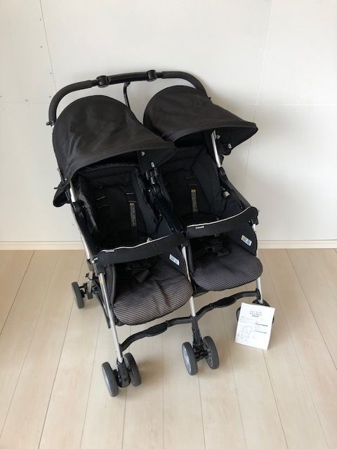美品　クリーニング済み　説明書付　ツインスピン コンビ(Combi) 二人乗りベビーカー0722-1