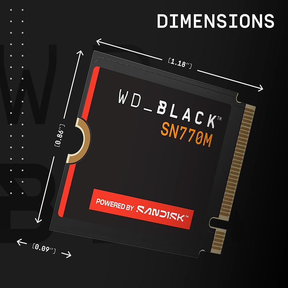 WDS100T3X0G [WD_BLACK SN770M NVMe SSD（1TB M.2(2230) PCIe Gen4 x4 NVMe 600TBW 5年保証）]