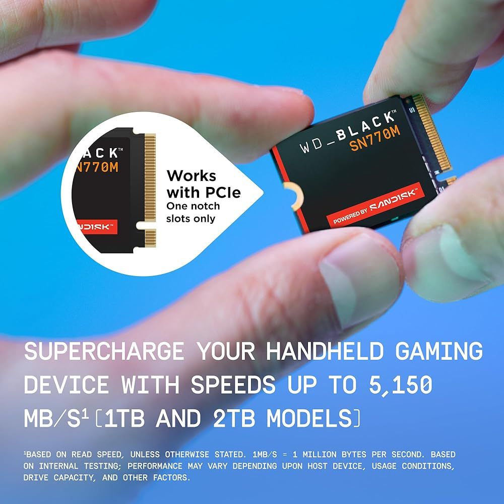 WDS100T3X0G [WD_BLACK SN770M NVMe SSD（1TB M.2(2230) PCIe Gen4 x4 NVMe 600TBW 5年保証）]