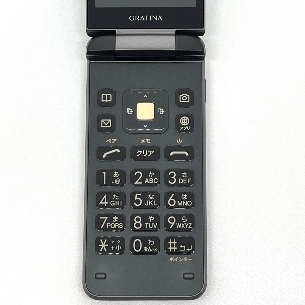良品】GRATINA KYF39 墨 ブラック au SIMロック解除済 4G LTEケータイ