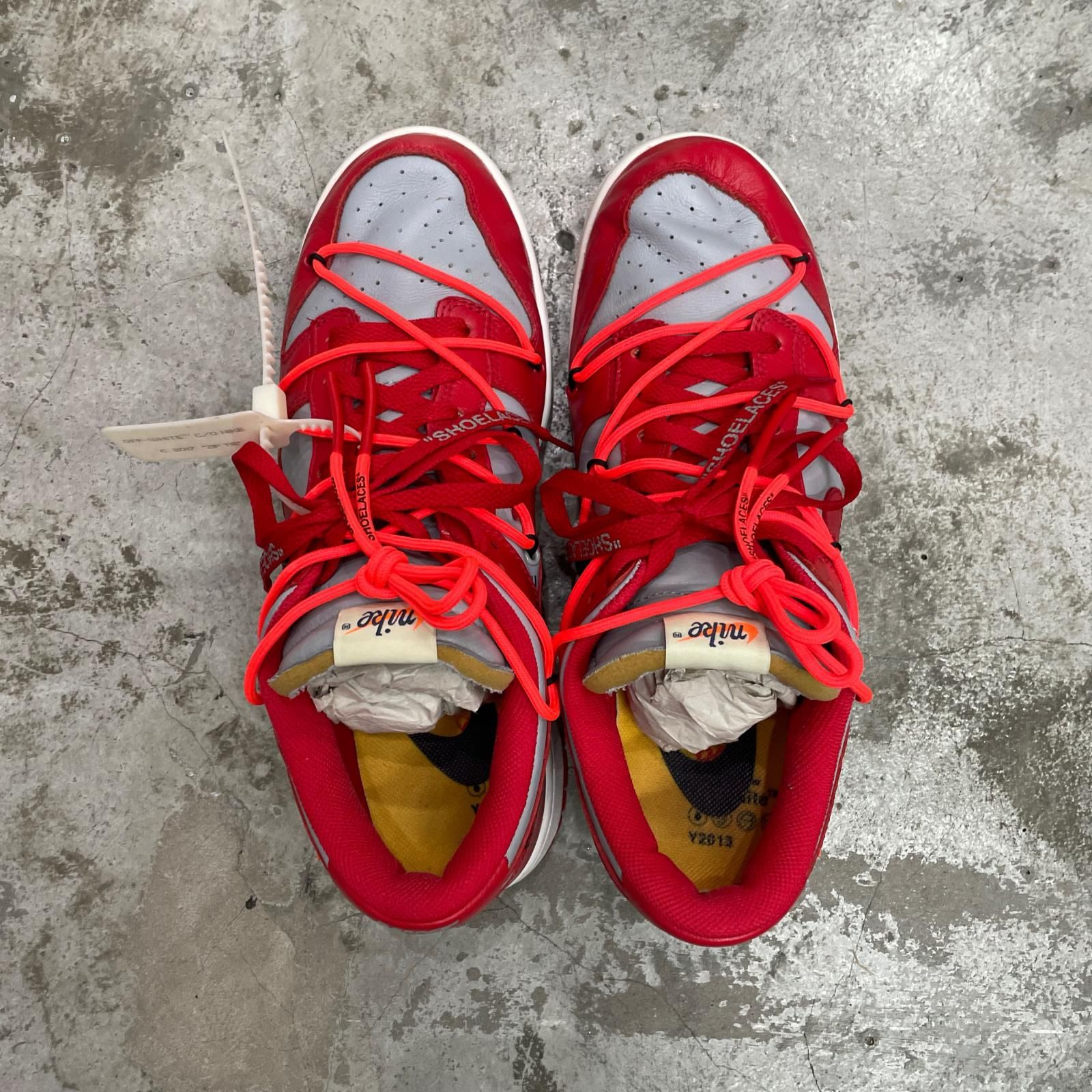 国内正規 NIKE × OFF-WHITE Dunk Low University Red ダンク