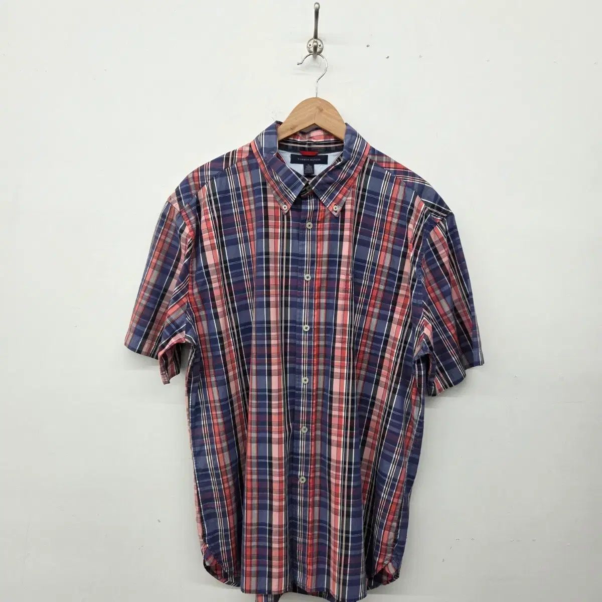 タミヒルフィガー CHECK 半袖 シャツ メンズ XL