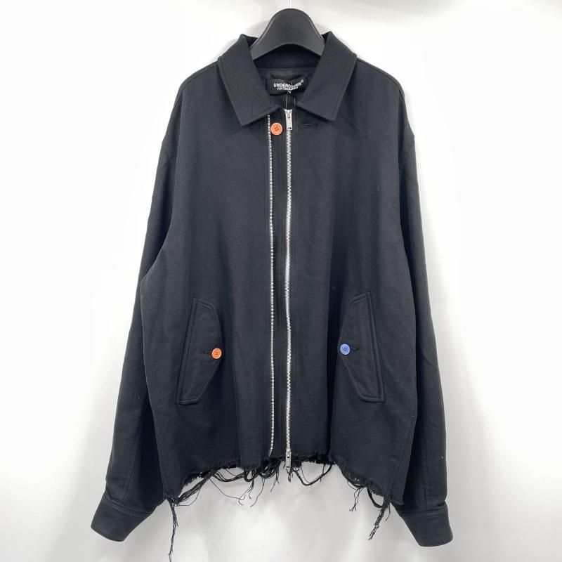 中古】UNDER COVER 24AW カルゼ裾タチキリブルゾン サイズ4 ブラック