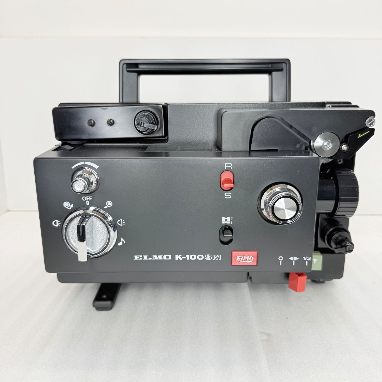 元箱・取説付】ELMO エルモ 8mm映写機 K-100SM 通電・ランプ確認済 E-3